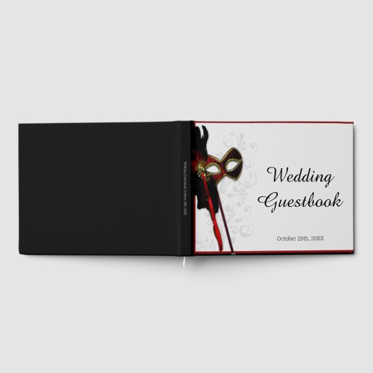 Elegante Masquerade Bruiloft Gastenboek (Volledig)