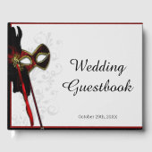 Elegante Masquerade Bruiloft Gastenboek (Voorkant)