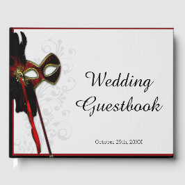Elegante Masquerade Bruiloft Gastenboek