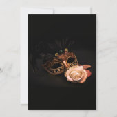 Elegante Masquerade en Roos Party Invitation Kaart (Achterkant)
