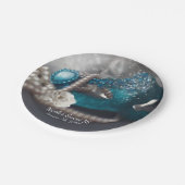 Elegante Masquerade Mask & Pearls Party Papieren Bordje (Gekanteld)