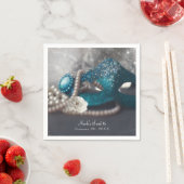 Elegante Masquerade Mask & Pearls Party Servetten (Insitu)