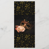 Elegante Masquerade met Witte Roos Menu (Achterkant)