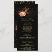 Elegante Masquerade met Witte Roos Menu (Voorkant / Achterkant)