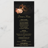 Elegante Masquerade met Witte Roos Menu (Voorkant)