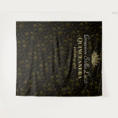 Elegante Masquerade met witte Rose Achtergrond Wandkleed (Voorkant (horizontaal))