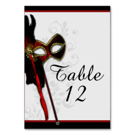 Elegante Masquerade Trouwtafel Kaart