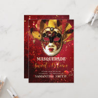 Elegante Masquerade Uitnodiging