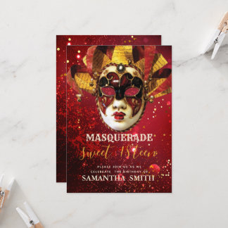 Elegante Masquerade Uitnodiging