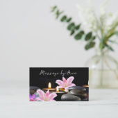 Elegante Massage Therapeut Afspraakkaarten Afsprakenkaartje (Staand voorkant)