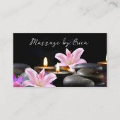 Elegante Massage Therapeut Afspraakkaarten Afsprakenkaartje (Voorkant)