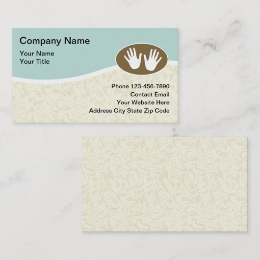 Elegante massage Visitekaartjes (Voorkant / Achterkant)