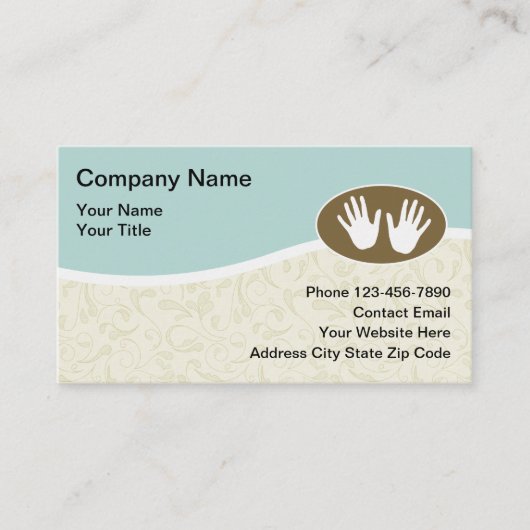 Elegante massage Visitekaartjes (Voorkant)
