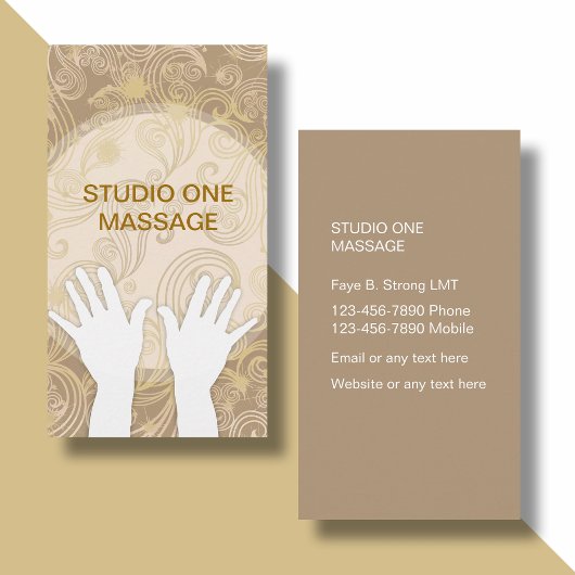 Elegante massage Visitekaartjes