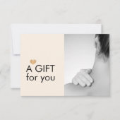 Elegante massagetherapeut foto pastel gouden hart  (Voorkant)