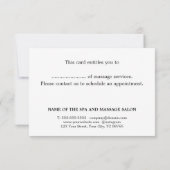 Elegante massagetherapeut foto pastel gouden hart  (Achterkant)