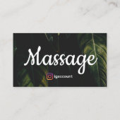 Elegante Massagetherapeuten Wellness Professionals Visitekaartje (Achterkant)