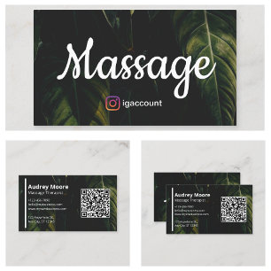 Elegante Massagetherapeuten Wellness Professionals Visitekaartje