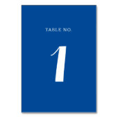 Elegante massief mediterraan blauw script bruiloft kaart (Voorkant)