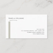 Elegante Matcha Border Professional en Minimalist Visitekaartje (Achterkant)