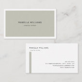 Elegante Matcha Border Professional en Minimalist Visitekaartje (Voorkant / Achterkant)