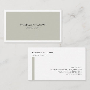 Elegante Matcha Border Professional en Minimalist Visitekaartje