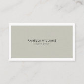 Elegante Matcha Border Professional en Minimalist Visitekaartje (Voorkant)