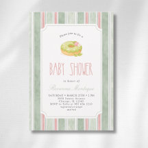 Elegante Matcha Donut Sage Voor Meisje Baby Shower