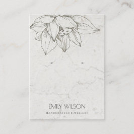ELEGANTE MATERIAAL SILVER LOTUS SIMPLE EARRING DIS VISITEKAARTJE