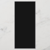 Elegante matte zwarte bruiloft in old money-stijl menu (Achterkant)