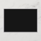 Elegante matte zwarte QR-code details bruiloft Informatiekaartje (Achterkant)