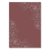 Elegante Mauve Bloemen Verjaardag Feest Tafelnumme Kaart (Achterkant)