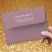 Elegante Mauve bruiloft uitnodiging pre gericht