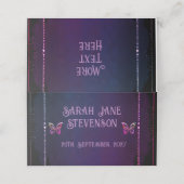 Elegante Mauve en gouden bruiloft Plaatskaartje (Buitenkant ongevouwen)