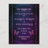 Elegante Mauve en gouden bruiloft uitnodigingen (Voorkant)