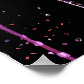 Elegante Mauve en gouden bruiloft uitnodigingen Poster (Hoek)