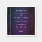 Elegante Mauve en gouden bruiloft uitnodigingen Servet (Voorkant)