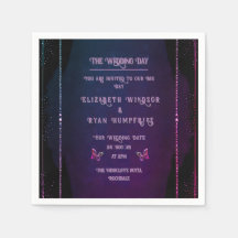 Elegante Mauve en gouden bruiloft uitnodigingen