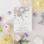 Elegante Mauve Floral Bridal Shower uitnodiging