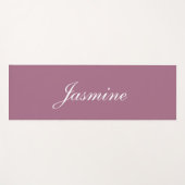 Elegante Mauve gepersonaliseerde naam yoga mat (Voorkant (horizontaal))