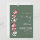 Elegante mauve groene roze orchidee bloemen Bruilo Kaart (Voorkant)