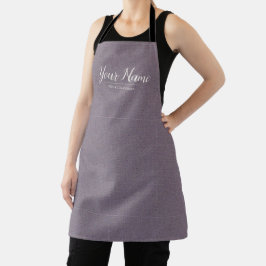 Elegante Mauve Linnen Haar & Beauty Schort