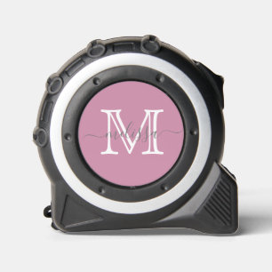 Elegante Mauve minimale naam en monogram Rolmaat