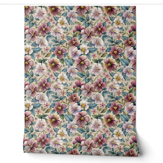 Elegante mauve pastel paarse lila bordeaux viooltj behang