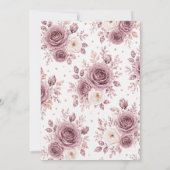 Elegante Mauve Sweet 16 Kaart (Achterkant)