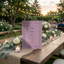 Elegante Mauve Vintage Lijst Formele Bruiloft