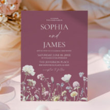 Elegante Mauve Wilde Bloem Bloemen Bruiloft