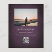 Elegante Maximalistische Bloemige Trouw 'Save the Flyer (Achterkant)