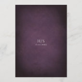 Elegante Maximalistische Paarse Bloemige Bruiloft Menu (Achterkant)