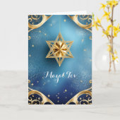 Elegante Mazal Tov, 5" x 7" opgevouwen wenskaart Kaart (Gele Bloem)